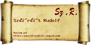 Szórát Rudolf névjegykártya