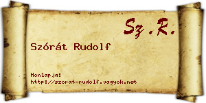 Szórát Rudolf névjegykártya
