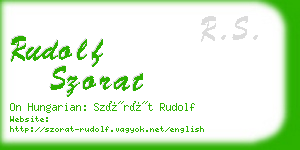 rudolf szorat business card